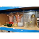 A quantity of various glassware to include vases,