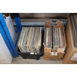 Two boxes of LPs