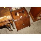 A Victorian mahogany coal scuttle