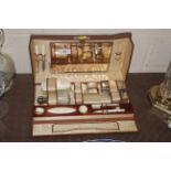 A ladies cased travel set