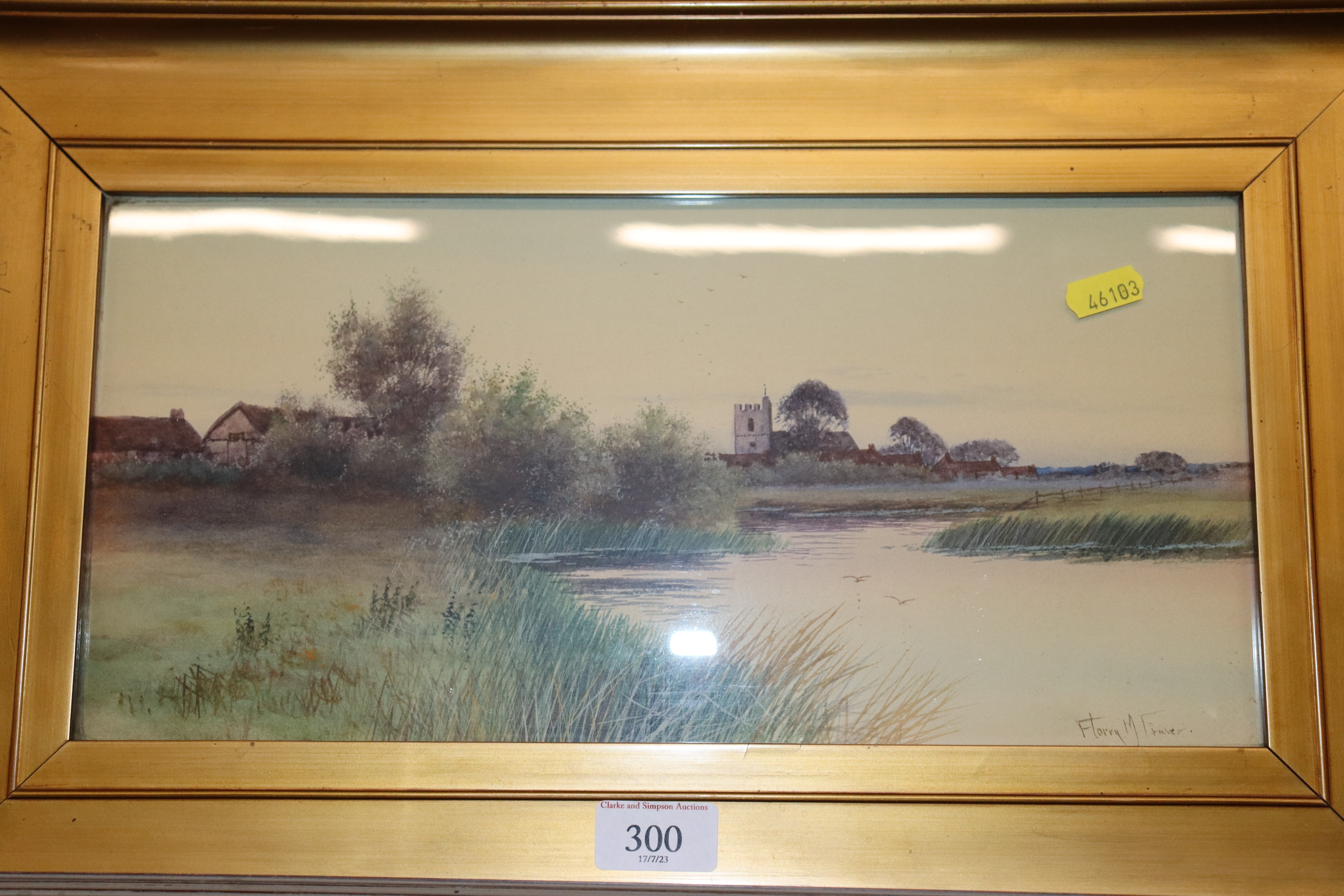 Florry M. Fraser, pair of gilt framed watercolours - Bild 2 aus 5