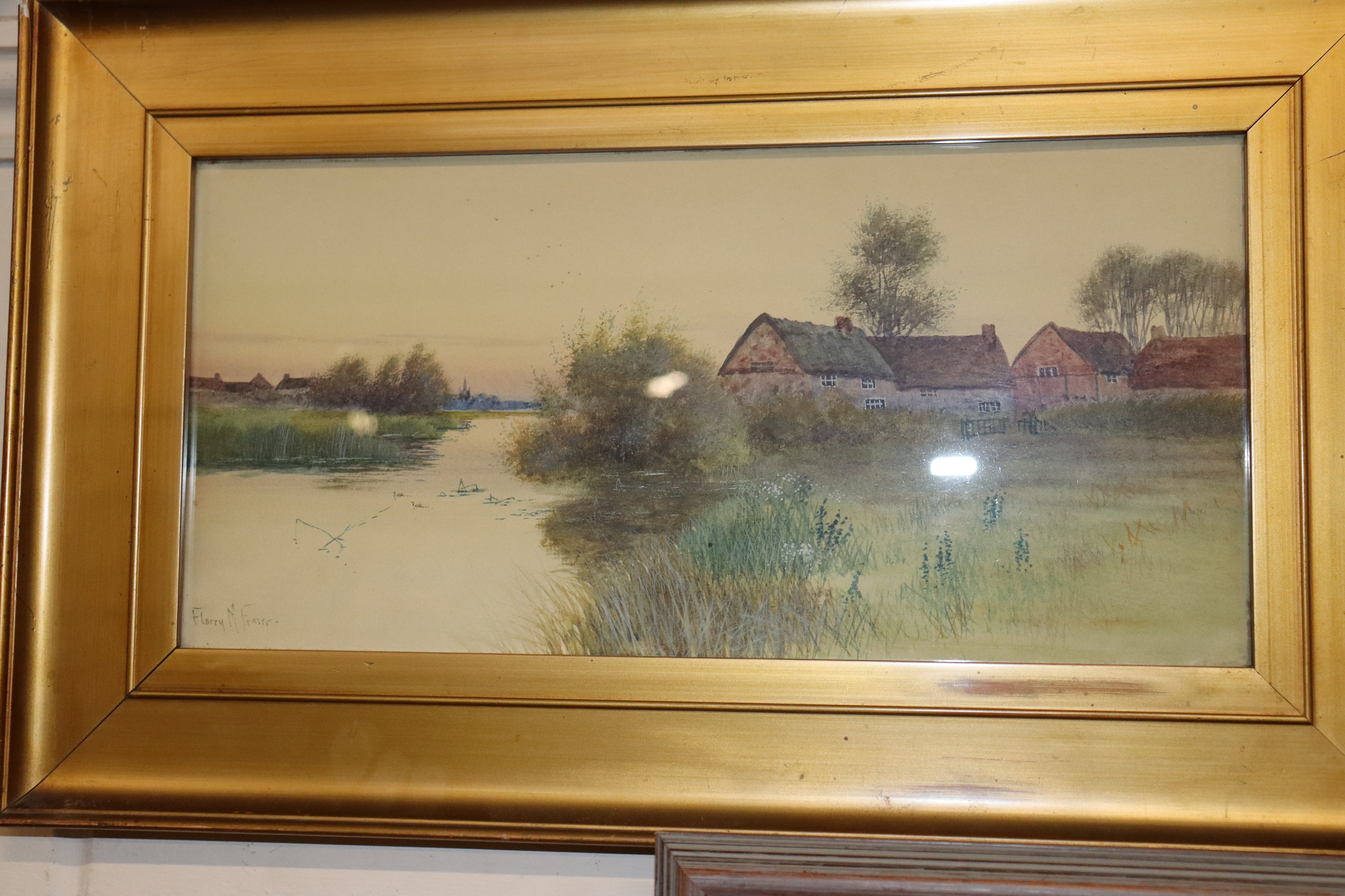 Florry M. Fraser, pair of gilt framed watercolours - Bild 4 aus 5