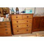 A Victorian mahogany chest fitted two short over t