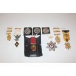 A box of Masonic medals etc.