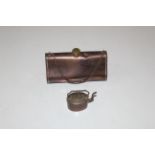 A Victorian copper muff warmer and a miniature cop