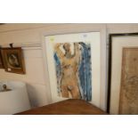 John Emanuel, watercolour nude study, signed in pencil to bottom right