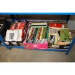 Three boxes of miscellaneous books, magazines etc.