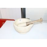 A pestle and mortar