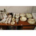 A collection of Grindley dinnerware; Royal Albert