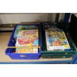 Two boxes of board games etc