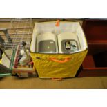 Two Curver Petlife food storage bins; and a soft p