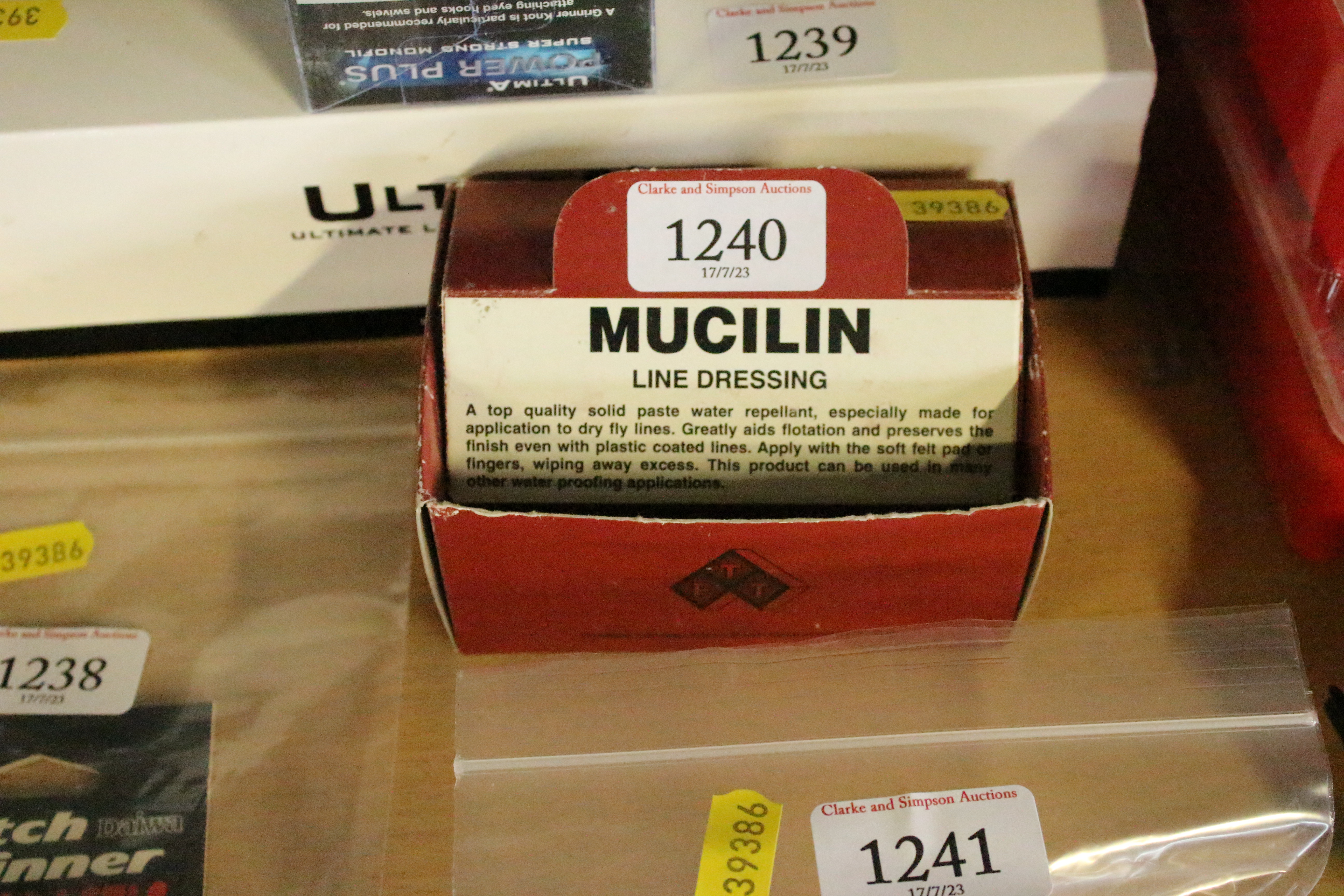 A box of Mucilin line dressing