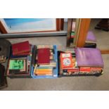 Three boxes of miscellaneous books