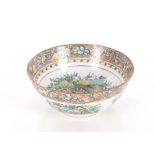 A Chinese porcelain Canton bowl, decorated butterflies and flowers, 20cm dia.; and a Canton