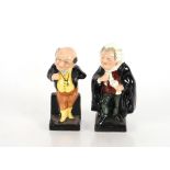 A Royal Doulton figure of Pickwick; and another of Buz Fuz, the largest 10cm high