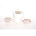 A Spode "Kensington" pattern part tea set; a quantity of Royal Crown Derby "Carlton Gold" teaware