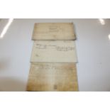 Three documents of velum relating to Woodbridge da