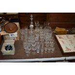 A quantity of Pall Mall decorated glassware, decan