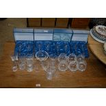 A quantity of Thomas Webb crystal glasses and othe