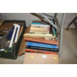 A box of various reference books