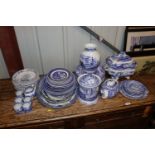 A quantity of various blue and white china to incl