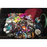 A large collection of various costume jewellery