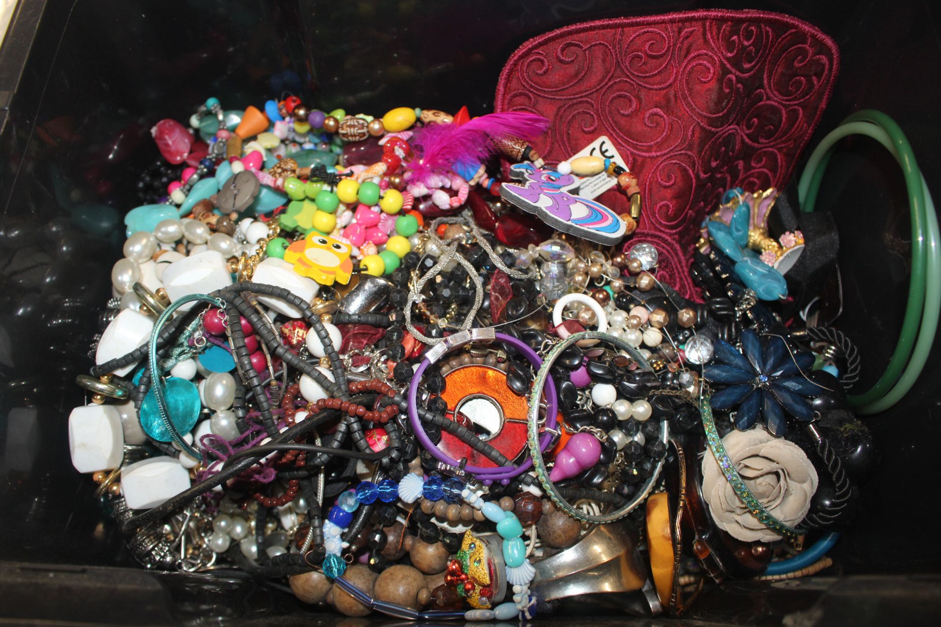 A large collection of various costume jewellery