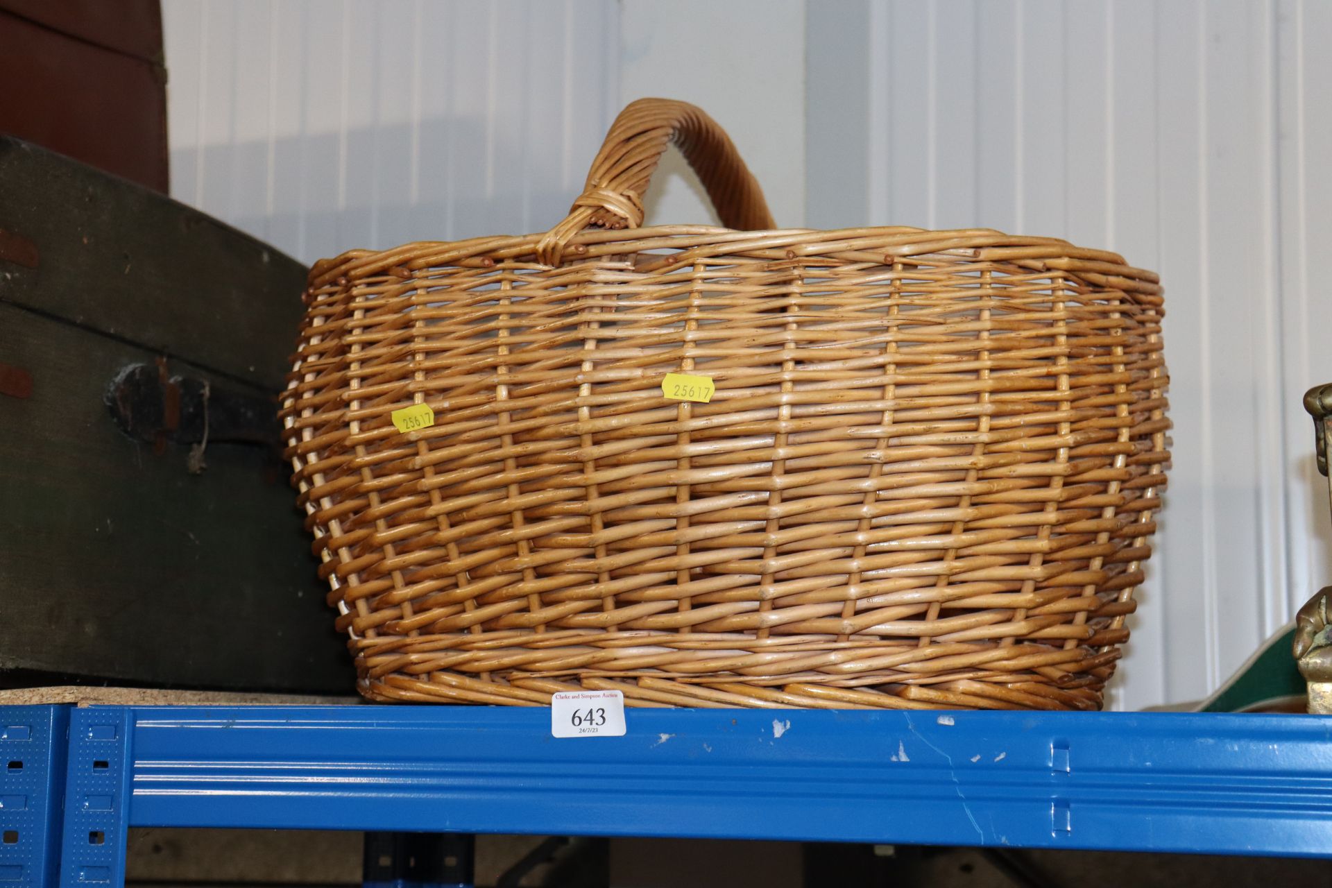 A wicker basket