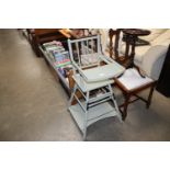 A vintage child's high chair