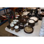 A collection of Denby dinner and coffeeware