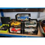 Five Eurago boxed diecast model vehicles