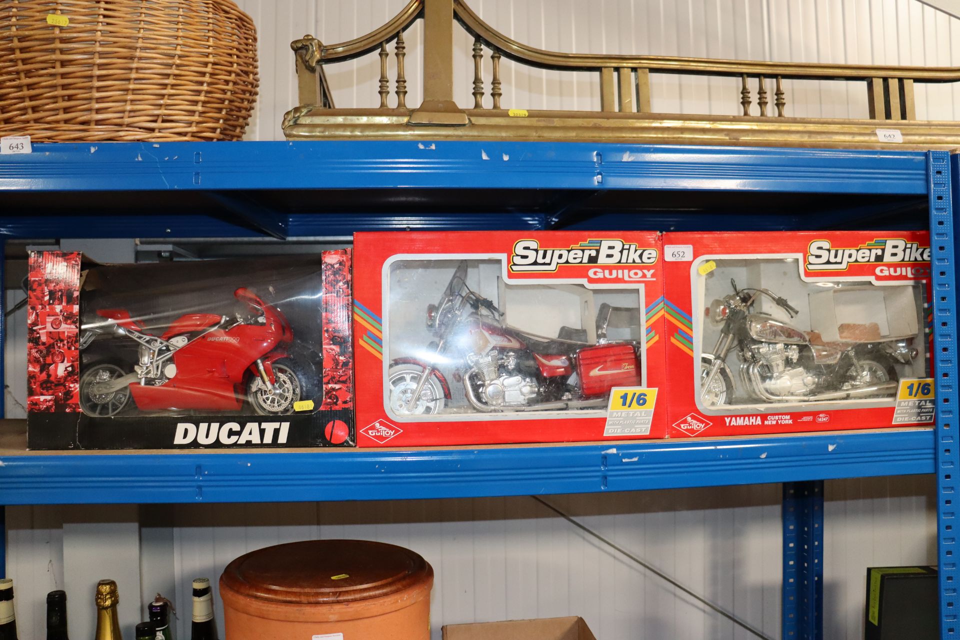 Two boxed diecast superbike models of motorbikes a