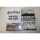 A collection of Harry Potter First Day Covers