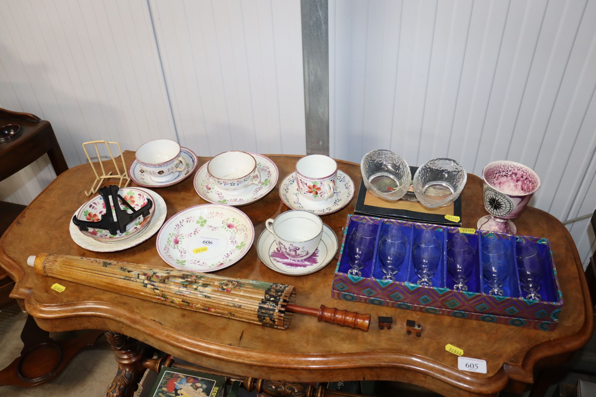 A collection of Sunderland Lustre and other teawar