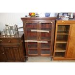 A mahogany and glazed cabinet