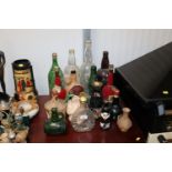 A collection of various glass bottles etc.
