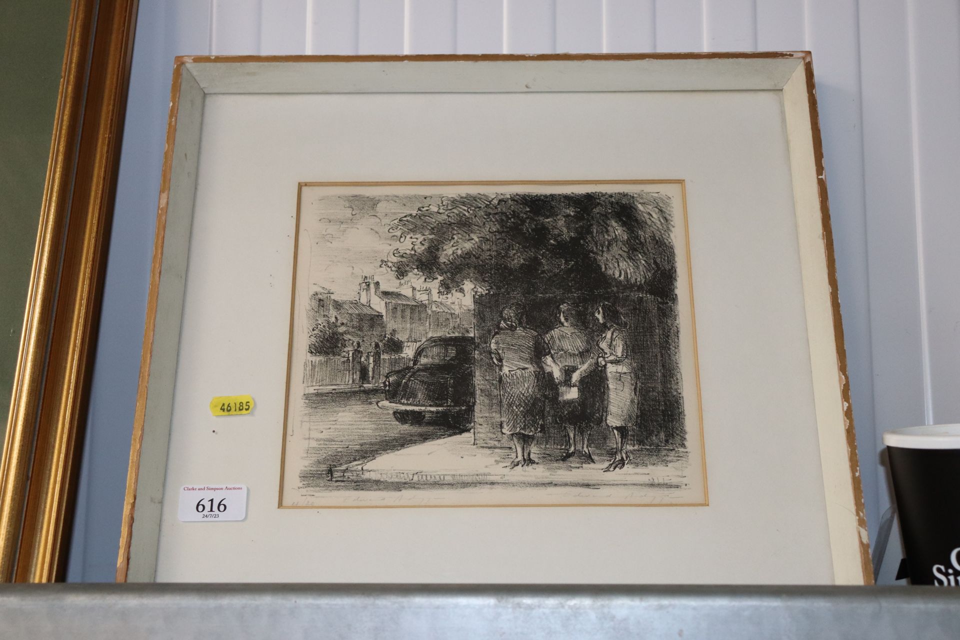 A pencil signed limited edition print by Edwards A