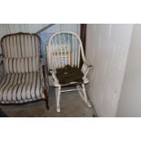 A Laura Ashley stick back rocking chair