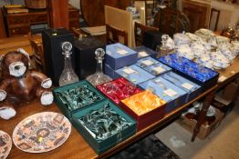 A quantity of Thomas Webb and other crystal table