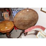 A 19th Century mahogany snap top tripod table