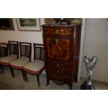 A 19th Century kingwood and marquetry secretaire a