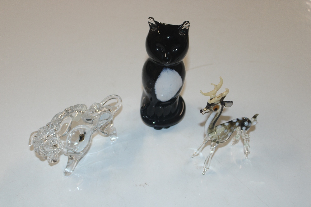 A Langham Glass model of a cat signed to base; a g