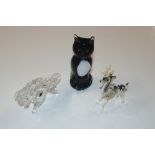 A Langham Glass model of a cat signed to base; a g
