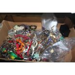 A large quantity of assorted costume jewellery