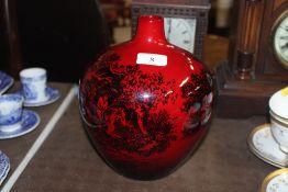 A Doulton Flambé woodcut vase No. 1616