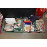 Two boxes of artists materials and craft related i