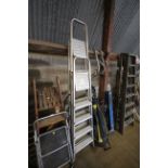 Two sets of aluminium folding steps