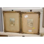 After Burkitt Foster, two gilt framed watercolour