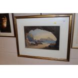 J. LeFevre, watercolour study coastal scene and ca