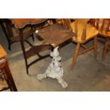 A Colbrookdale cast iron table base